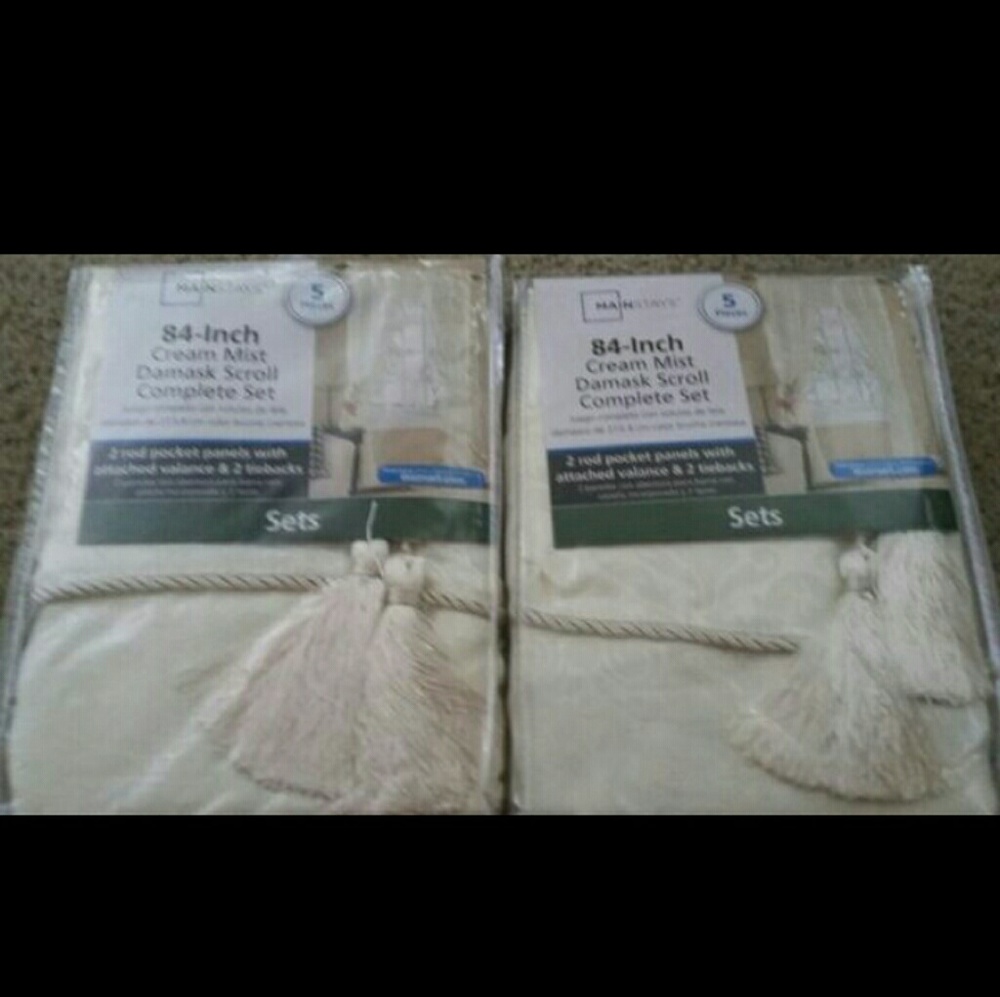 Ivory Damask Curtains